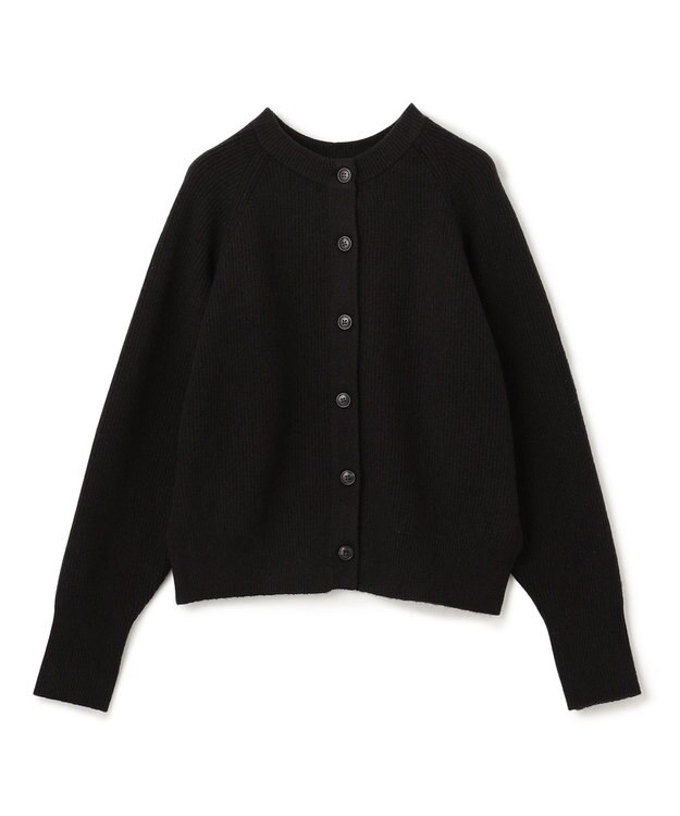UNFILO 【洗える】ふわふわニット 2WAYクルーカーディガン ブラック