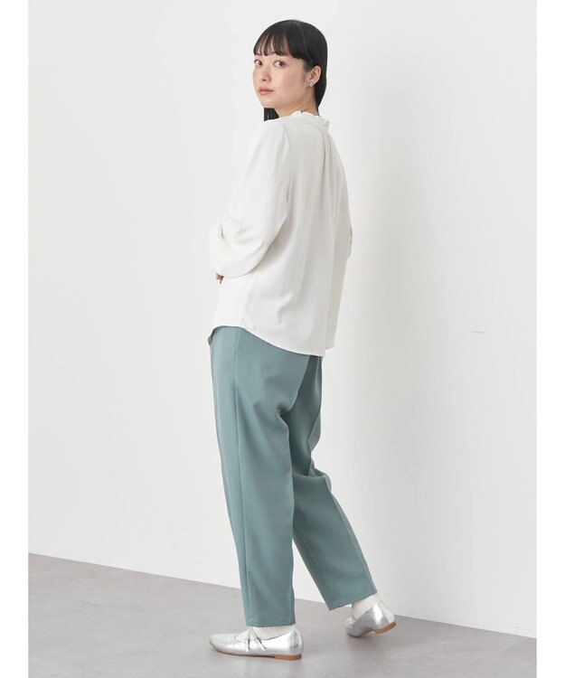 earth music&ecology ２ｗａｙフリルブラウス Off White