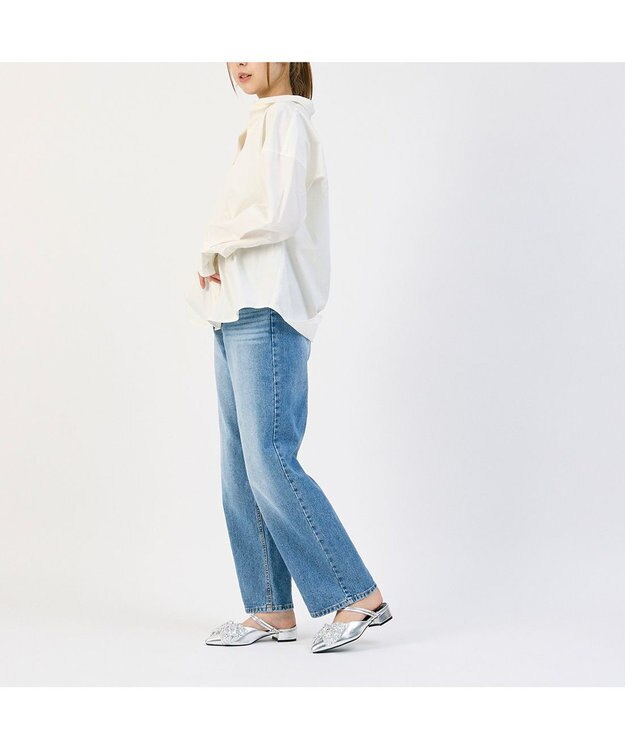 MODE ET JACOMO <noyau>2WAYリボンストラップミュールパンプス シルバーコンビ