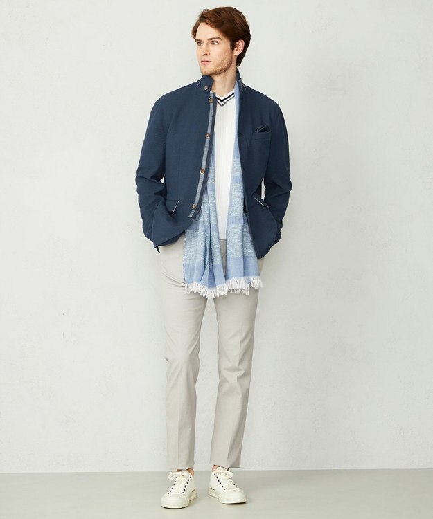 JOSEPH ABBOUD 【オーガニックコットン】ハイパワーカルゼ パンツ ライトグレー系