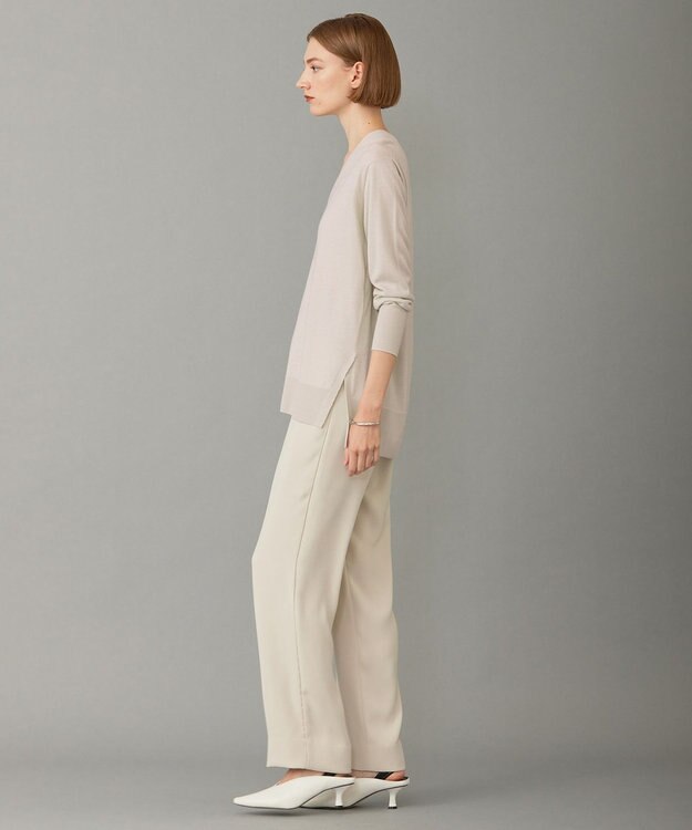 ICB 【洗える】コンパクトウール Vネックプルオーバー トープ系