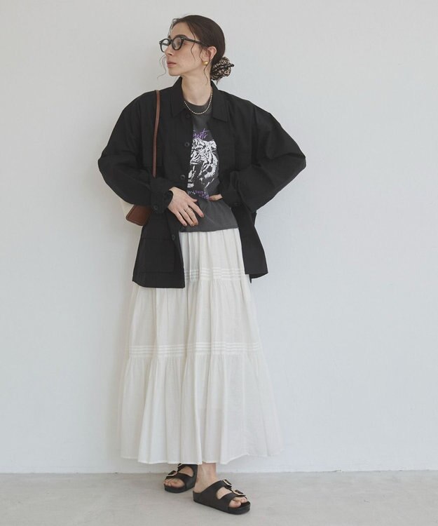 WEGO 【ANGIE VINTAGE】ミリタリー シャツジャケット ブラック