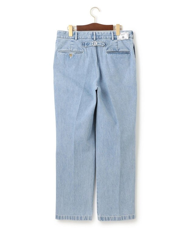 J.PRESS MEN 【J.PRESS ORIGINALS】SHIOTA DENIM Piped Stem１tuck  / Made in Japan サックスブルー系
