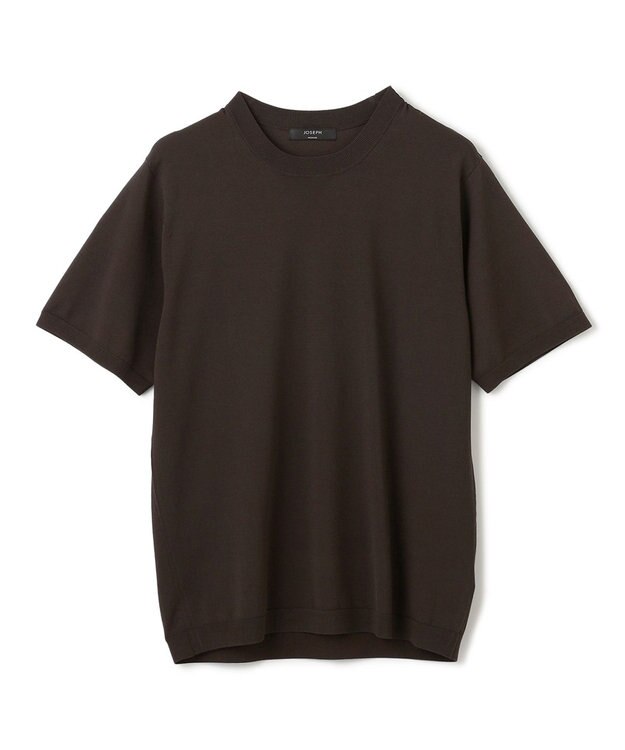 JOSEPH HOMME 【WEB限定カラーあり】【洗える/ストレッチ】リュクスレーヨン　クルーネック半袖ニット ダークブラウン系