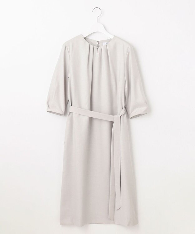 J.PRESS LADIES S 【セットアップ対応・洗える・UVケア・速乾】 OXIJEWELストレッチ ワンピース シルバー系