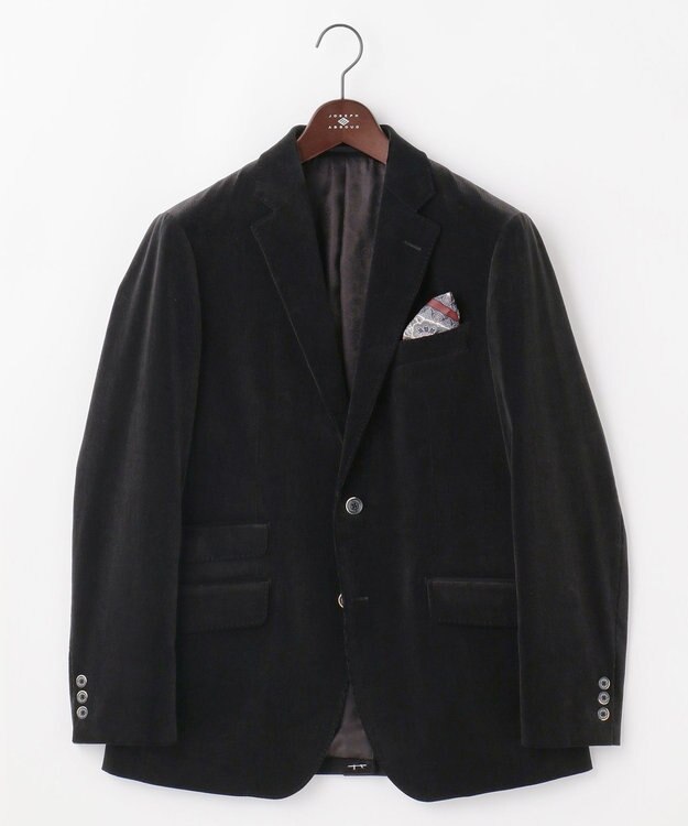 JOSEPH ABBOUD 【JAPANファブリック/オーガニックコットン】ソフトコーデュロイ ジャケット ブラック系