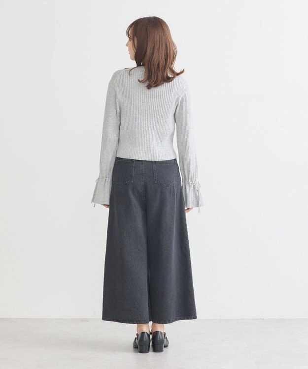 earth music&ecology キャンディースリーブカーディガン Gray