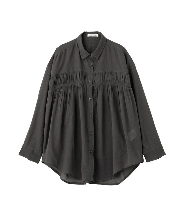 Green Parks 長袖ボイルシャツ Charcoal Gray