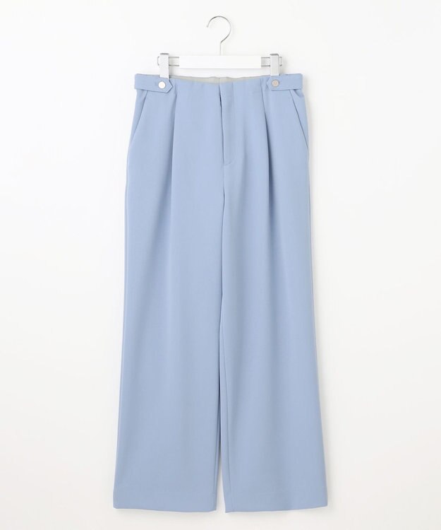 J.PRESS LADIES 【洗える】ノルディスバックスキン ワイド パンツ ブルー系
