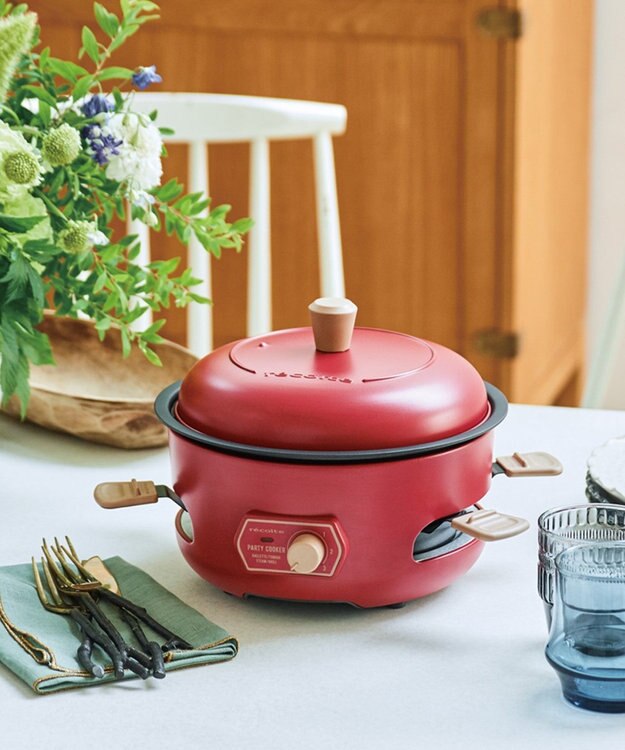 YAMATO テーブル＆キッチン 【レコルト】パーティークッカー  レッド  RRF-3(R) レッド