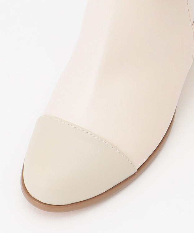 TOCCA RIBBON SIDEGORE BOOTS リボンが外せる2WAYブーツ アイボリー系
