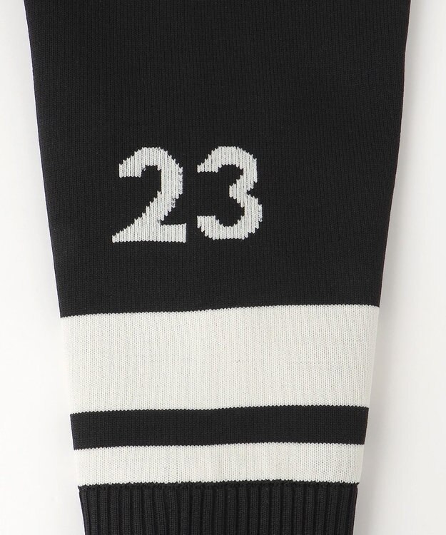 23区GOLF 【MEN】【ウォッシャブル】グラフィックダブルジャガードニット ブラック系