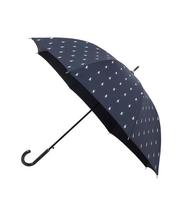 MOONBAT 【WEB限定/ジャンプ傘】POLO RALPH LAUREN（ポロ ラルフローレン）長傘  ポロポニー プリント ネイビーブルー