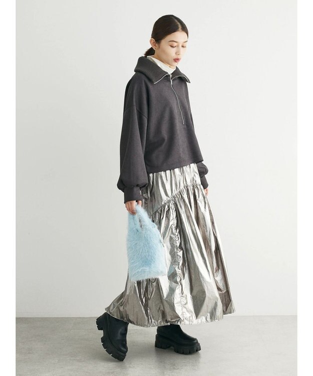 Green Parks ・ＥＬＥＮＣＡＲＥ　ＤＵＥ　スエードポンチハーフＺＩＰ Charcoal Gray