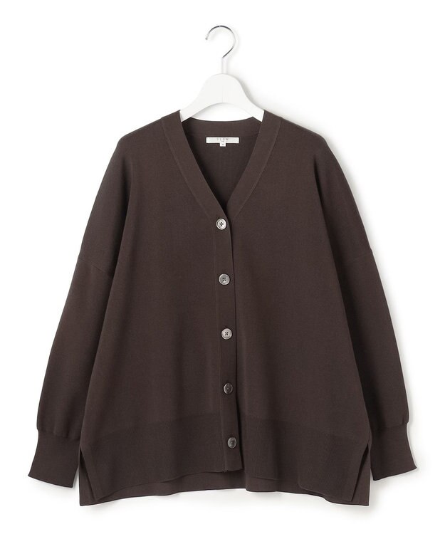 23区 L 【SLOW/一部店舗限定】コットンポリエステル カーディガン ダークブラウン系