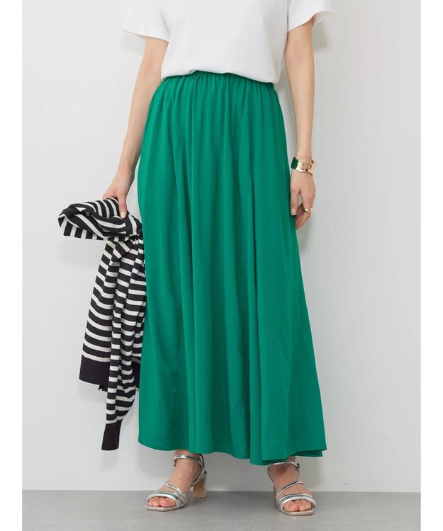 AMERICAN HOLIC サラックールギャザースカート Blue Green