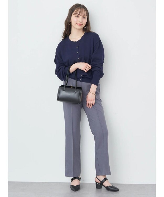 earth music&ecology ＵＶカット加工　ベーシックカーディガン Navy