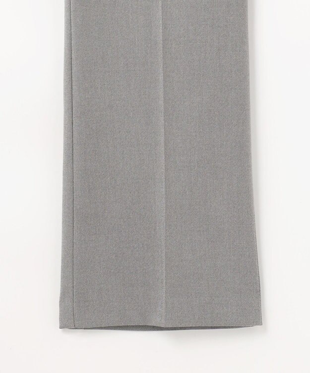 ANY SIS 褒めらレディストレッチ セミフレア テーパードパンツ グレーシャンブレー