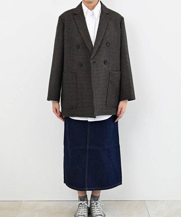 FORFORMO Double Jacket ダブルジャケット チェックブラウン