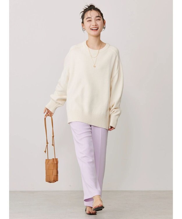 AMERICAN HOLIC クルーネックＢＩＧニットプルオーバー Off White