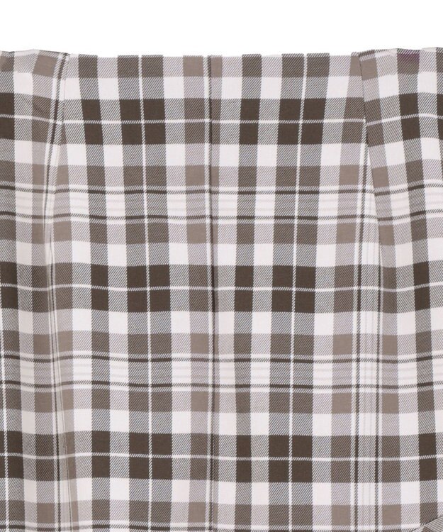 earth music&ecology ティアードイレヘムスカート Check Brown