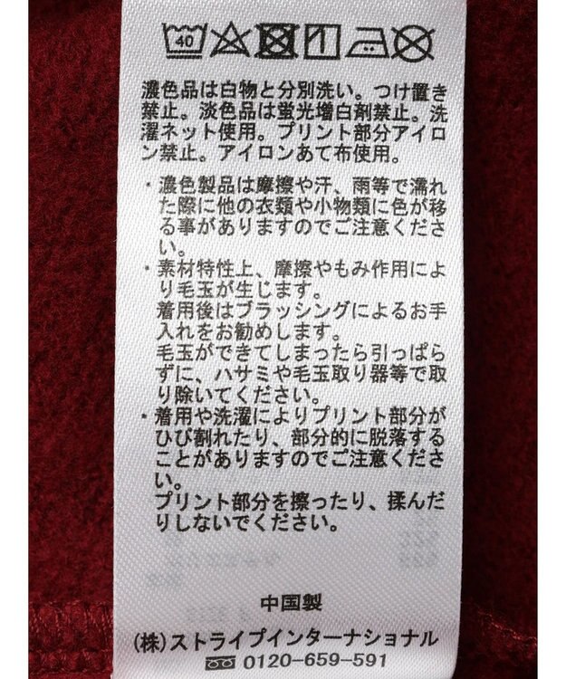 earth music&ecology ハーフジップロゴチュニック Burgundy