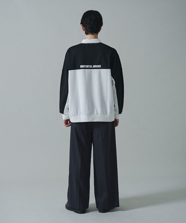 WEGO ドルマンポンチハーフZIPプルオーバー ブラック