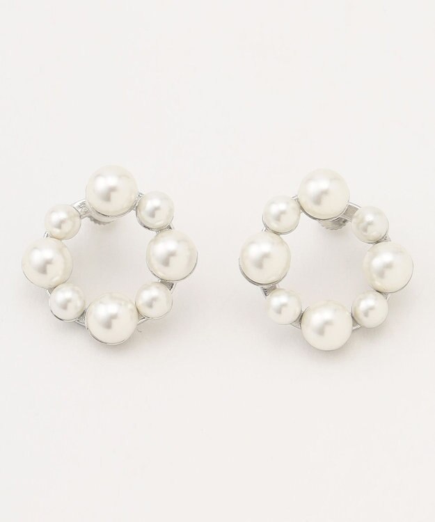 TOCCA FRILL PEARL EARRINGS イヤリング シルバー系
