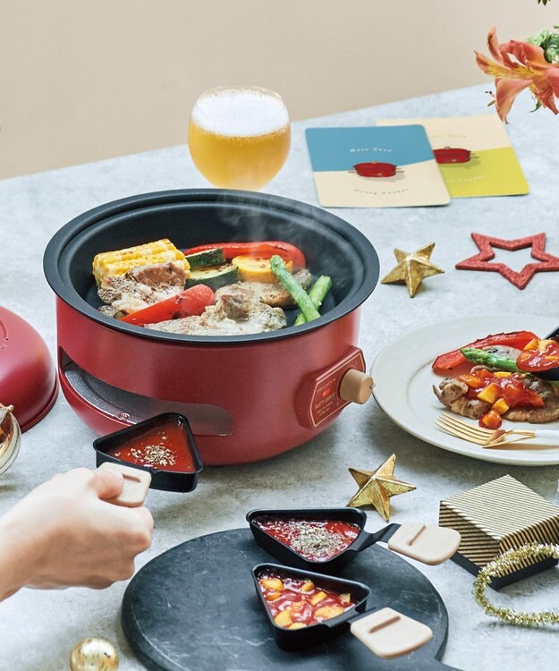 YAMATO テーブル＆キッチン 【レコルト】パーティークッカー  レッド  RRF-3(R) レッド