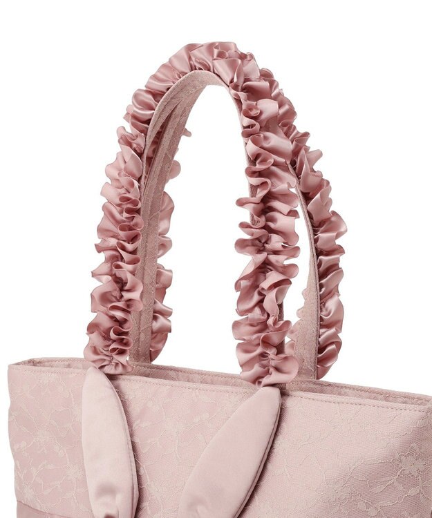 Maison de FLEUR イースターラビットフリルハンドルトートバッグ Light Pink