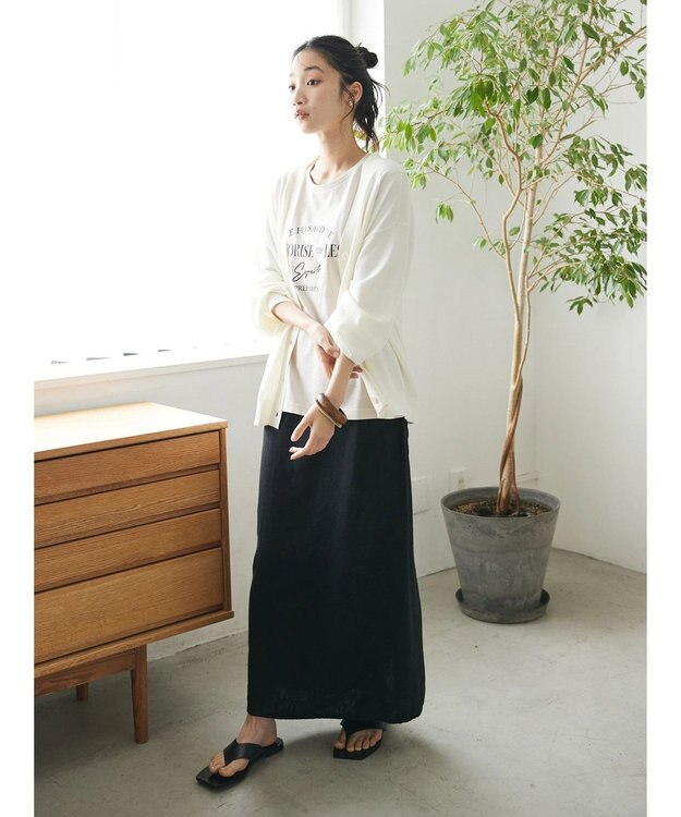 CRAFT STANDARD BOUTIQUE 【キナリノ別注】リネンレーヨンスカート Black