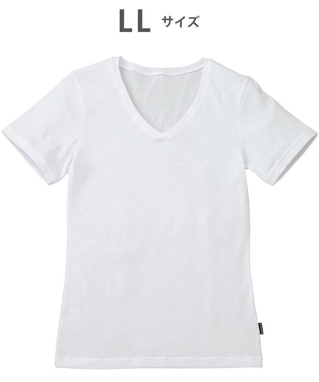 WACOAL MEN 綿混インナー Vネック ３分袖 しっかりあたたかい 保温性 肌側起毛 ストレッチ素材 逆三シルエット設計 メンズ GL5020 /ブロス ホワイト