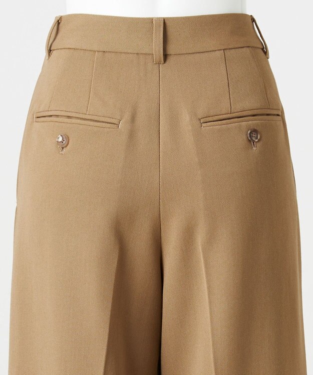 23区 S 【エステータ】ウールギャバジン ワイド ラップパンツ ベージュ系