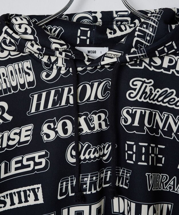 WEGO 総柄BIGプルパーカー 柄1