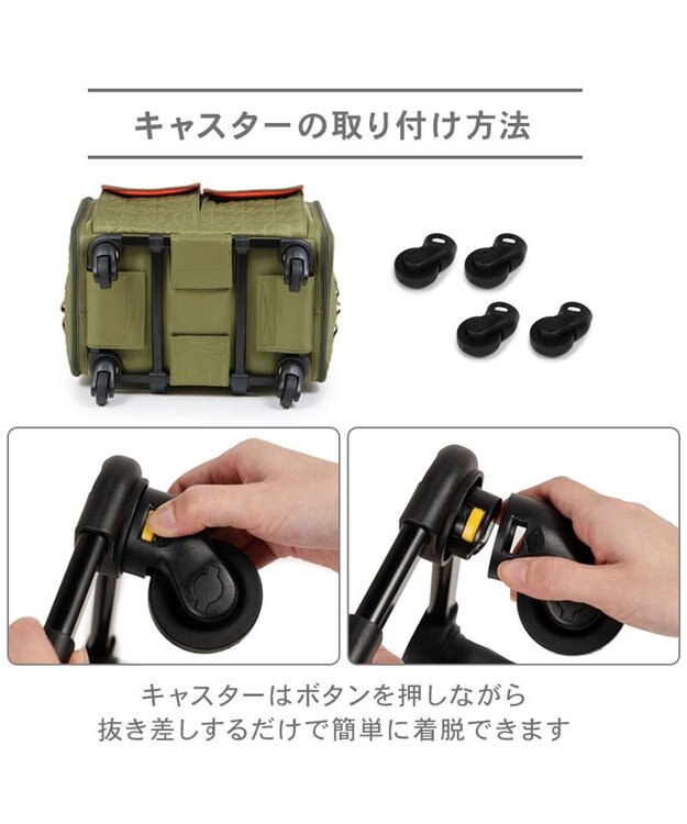 PET PARADISE ペットパラダイス キャスター付き キルト 折り畳みキャリー カーキ