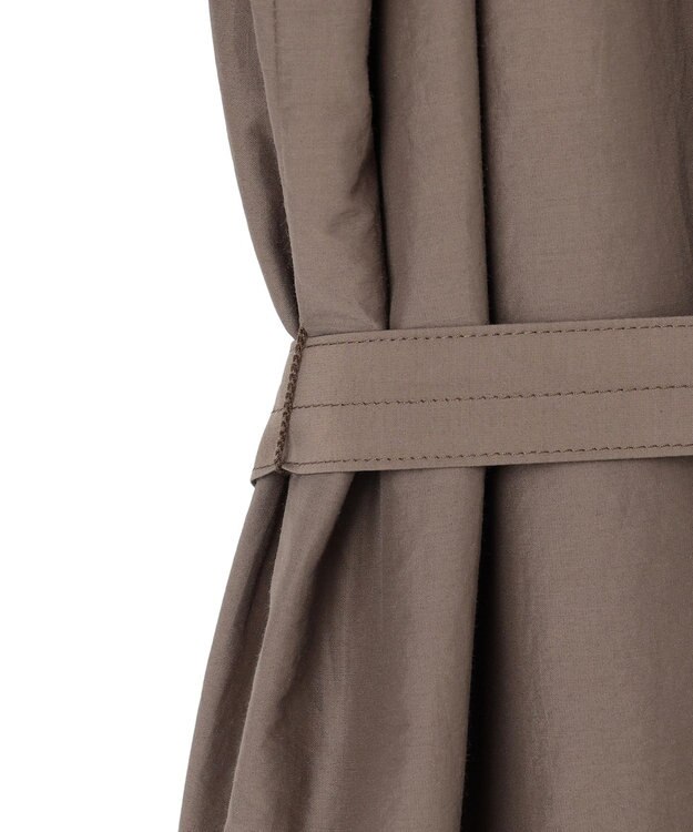 23区 【先行予約】ナイロンコットンタフタ シャツワンピース モカ系