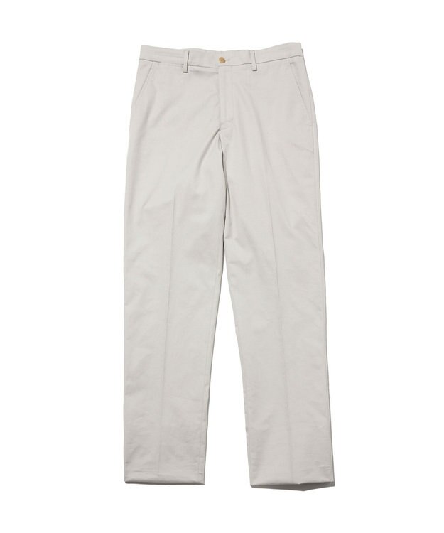 J.PRESS MEN 洗練されたデザインと機能性【ストレッチ】トリコチン ステムテーパード パンツ ライトグレー系