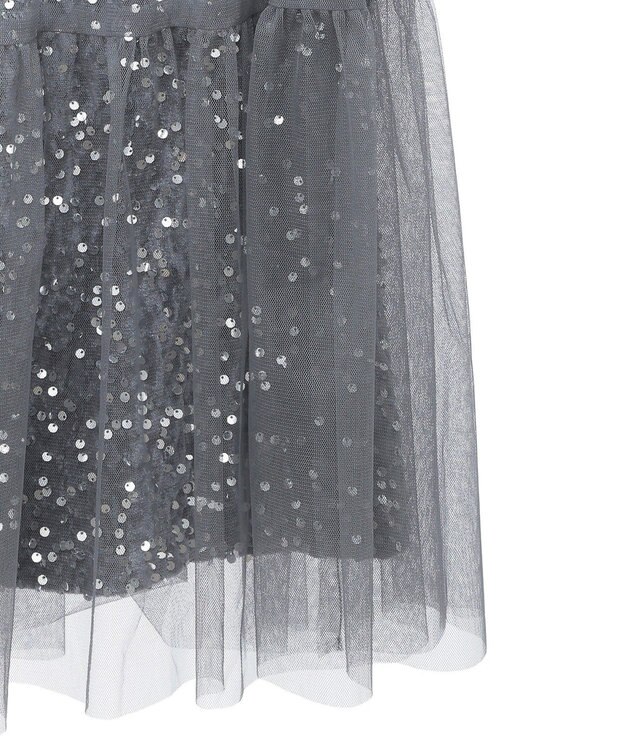 earth music&ecology マルチウェイスパンコールスカート Silver