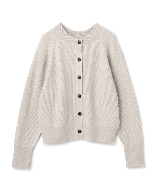 UNFILO 【洗える】ふわふわニット 2WAYクルーカーディガン グレージュ