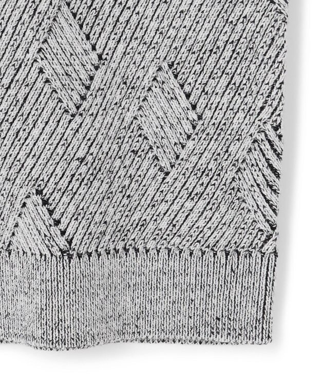 JOSEPH HOMME エコタック　クルーネックニット ライトグレー系