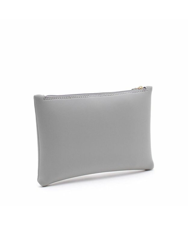 A.D.M.J. 【魔法の様に軽い】マジックライト/イタリアンファブリックステッチ刺しゅうフラットポーチ2セット(S・M) グリス