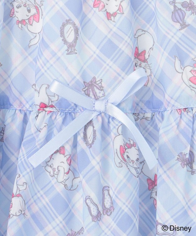 ANY KIDS 【ディズニー/マリー】チェック柄 総柄スカパン サックスブルー