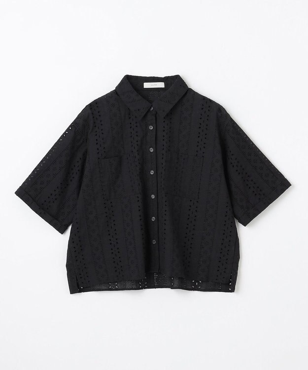 ANY エンブロイダリーシャツ ブラック