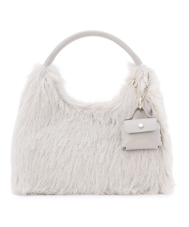 TOCCA WAFFLE FUR BAG 2WAYファーバッグ ベージュ系1