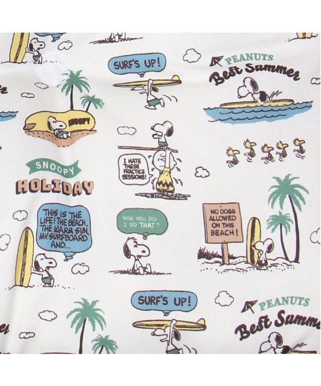 PET PARADISE スヌーピー  サーフ柄 クール カドラーベッド（57×45cm） グレー