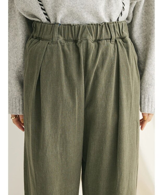 CRAFT STANDARD BOUTIQUE ピグメントツイル　Ｗタックリラックスパンツ Khaki