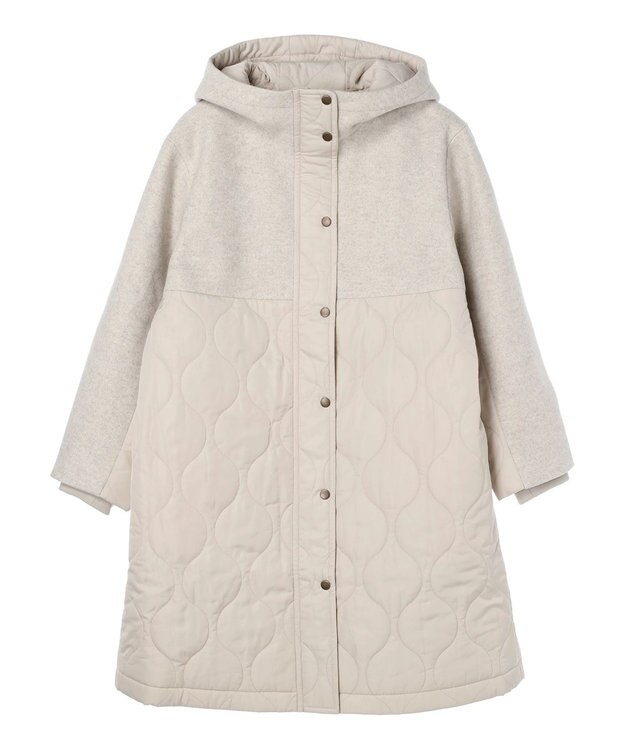 CRAFT STANDARD BOUTIQUE キルティング切替フードコート Beige