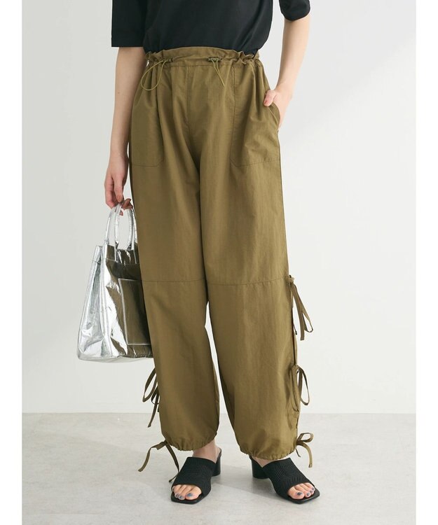 Green Parks ・Ｄｏｕｂｌｅ　Ｆｌａｇｓ　サイドリボンカーゴパンツ Khaki