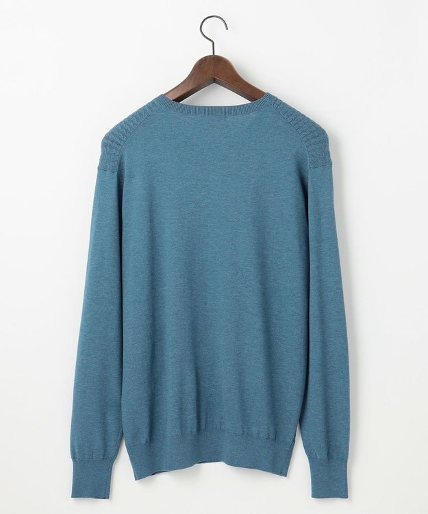 JOSEPH ABBOUD 【チクチクしない/ 3シーズン対応/サスティナブル】SNOWY Vネックセーター ターコイズブルー系