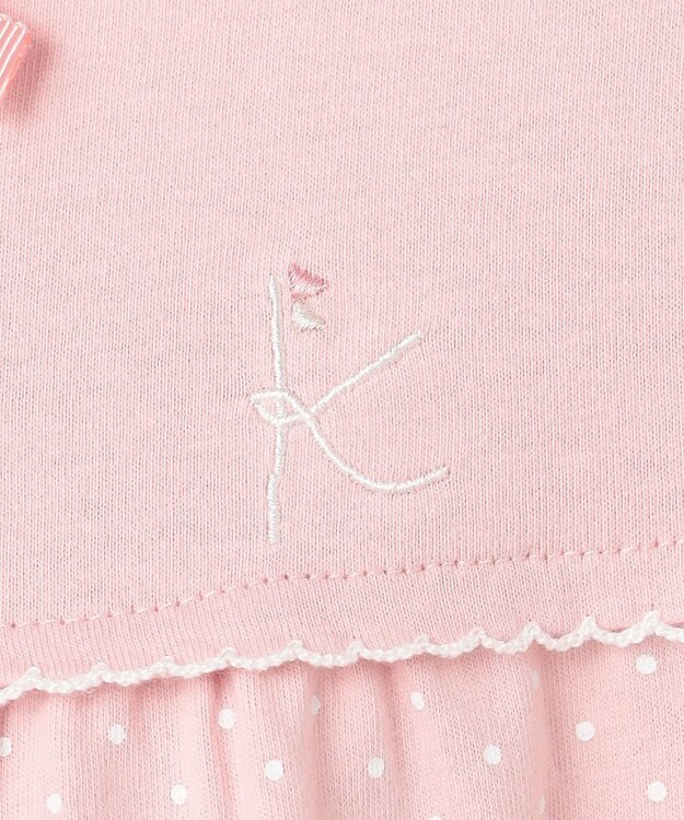 組曲 KIDS 【110-140㎝】 ドットティアードチュニック ピンク